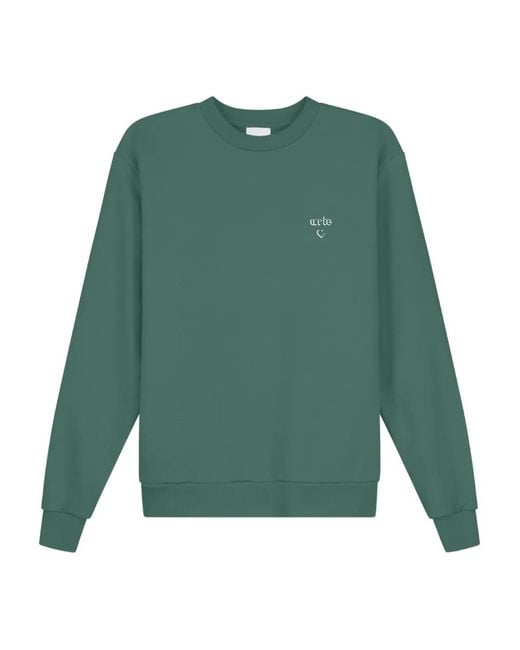 Arte' Green Logo Sweatshirt for men