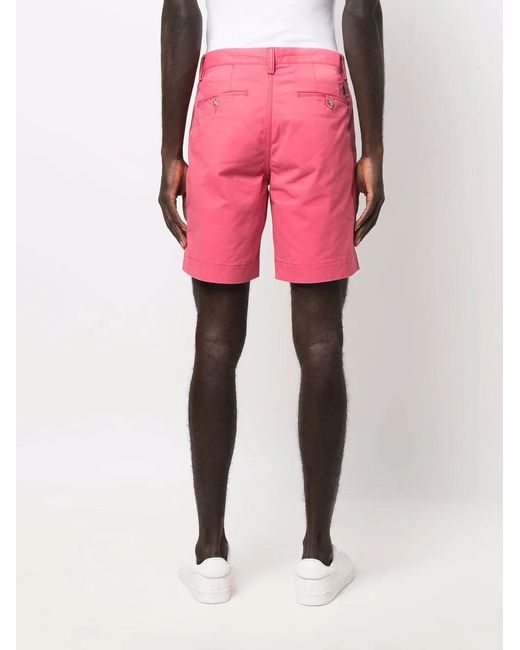 Polo Ralph Lauren Pink Stretch Cotton Chino Shorts for men