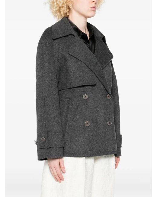 Joseph Black Double-Breasted Coat