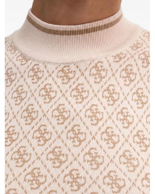 Guess Natural Monogram-Pattern Sleeveless Top