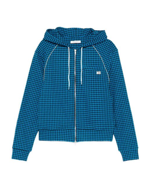 Wales Bonner メンズ ブルー London Patterned Zip-up Hoodie