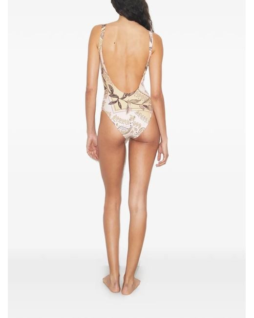 Tory Burch White Printed Swimsuit