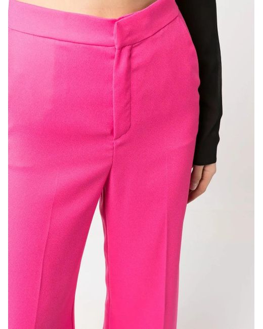 ANDAMANE Pink High-Waisted Tailored Trousers