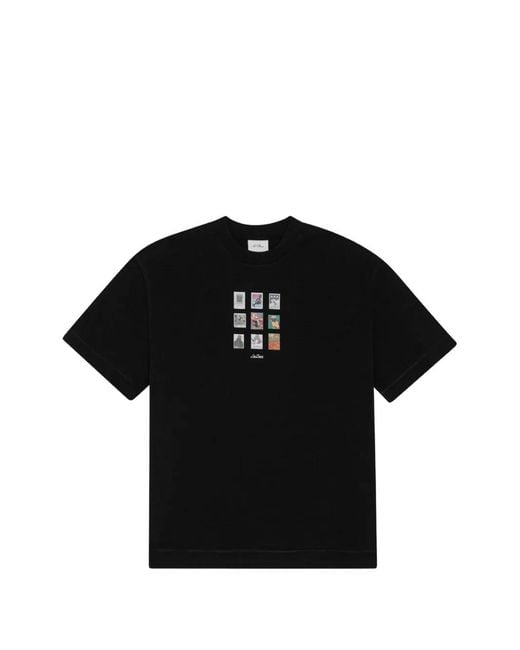 Les Deux Black Graphic-Print T-Shirt for men