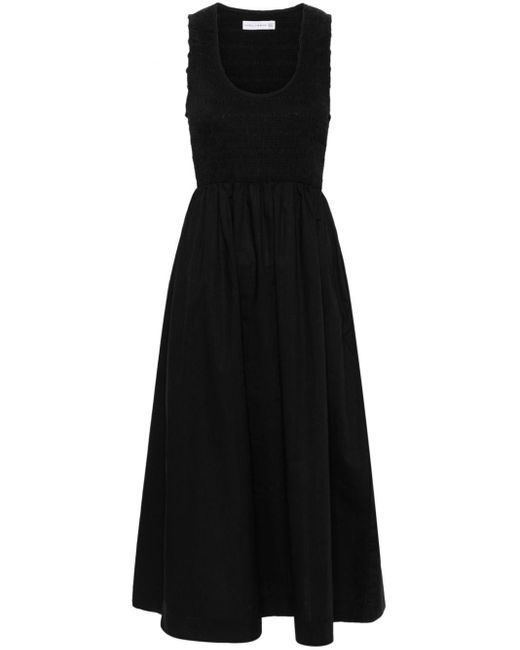 Faithfull The Brand Black Panelled-design Cotton Dress