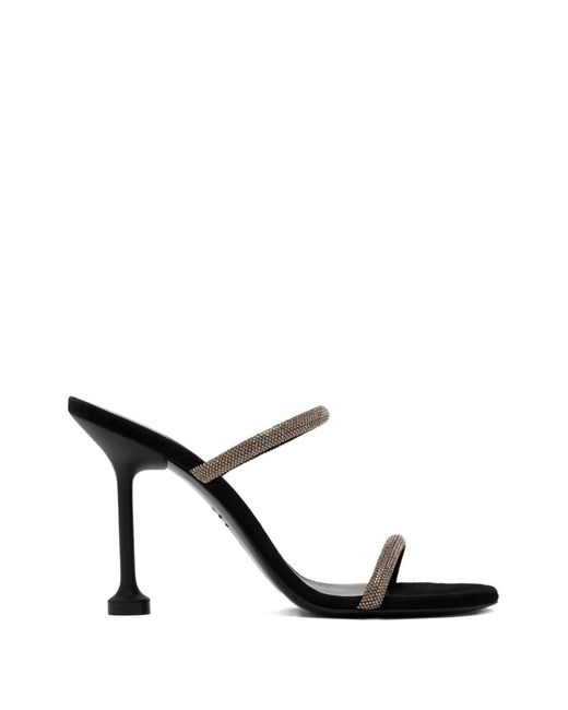 Stuart Weitzman White Embellished Heeled Sandals