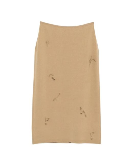 JNBY Natural Appliqué Midi Skirt