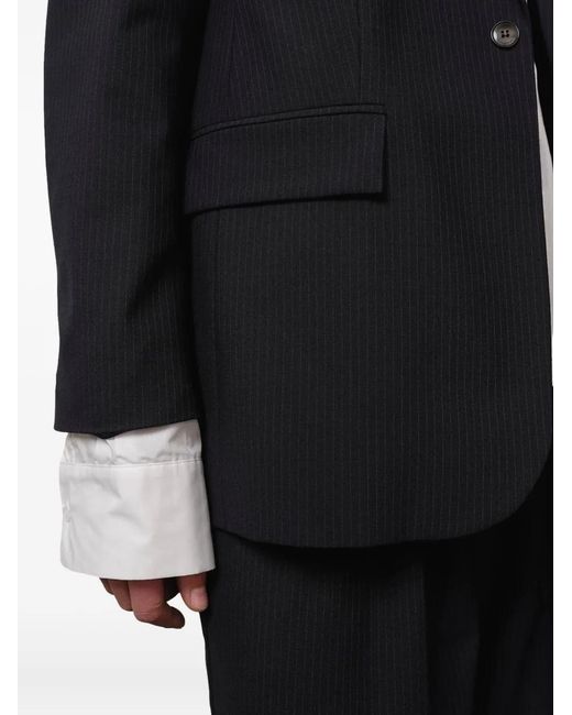 Herskind Blue Pinstripe Single-Breasted Blazer