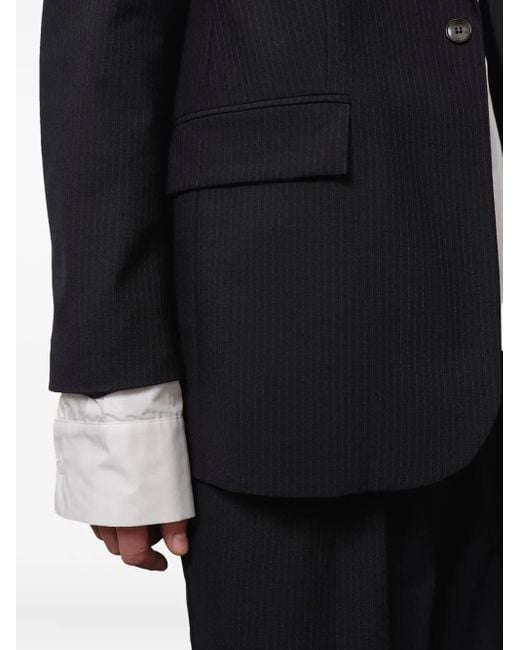 Herskind Blue Pinstripe Single-Breasted Blazer