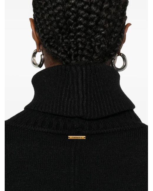 Jersey con cuello vuelto Twinset de color Black