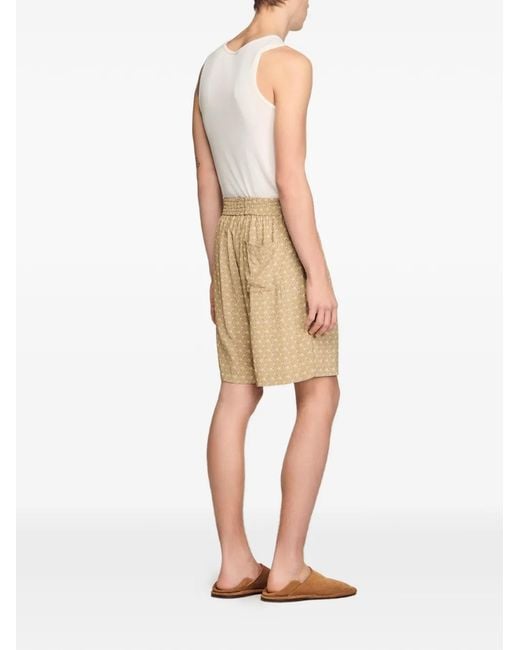 Sandro Natural Geometric-Pattern Short for men