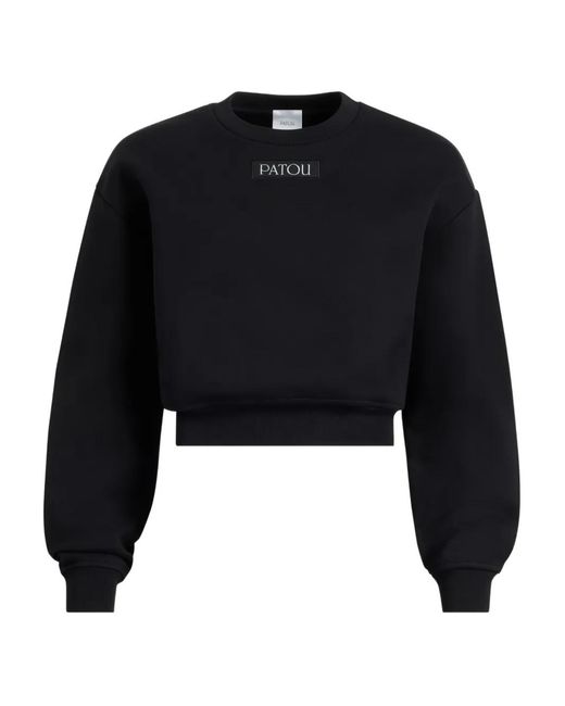 Patou Black Logo-Lpatch Sweatshirt
