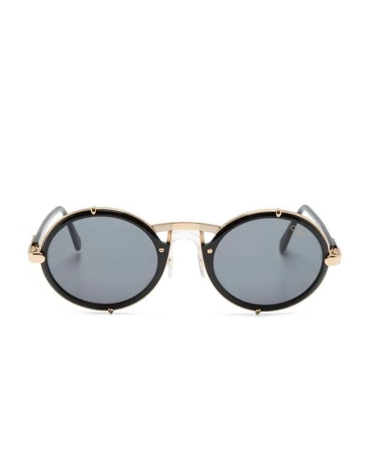 Cazal Black 644 Round-Frame Sunglasses