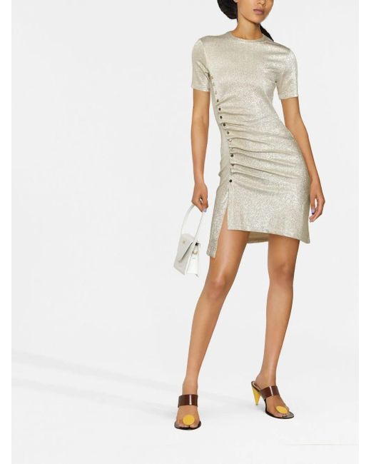 Rabanne Natural Robe Short Dress Silver/gold