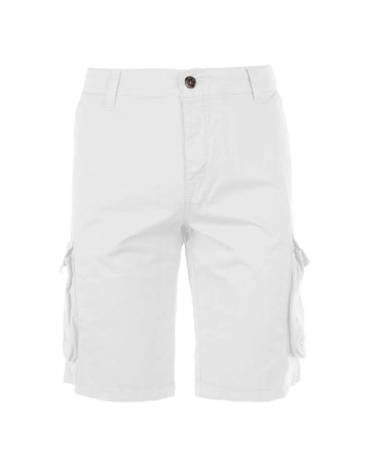 Mc2 Saint Barth White Freeport Bermuda Shorts for men