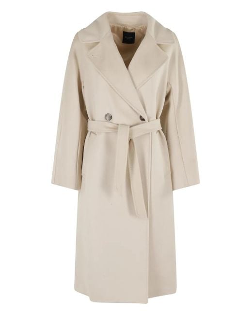 Weekend by Maxmara Natural Belted Double-Breasted Coat
