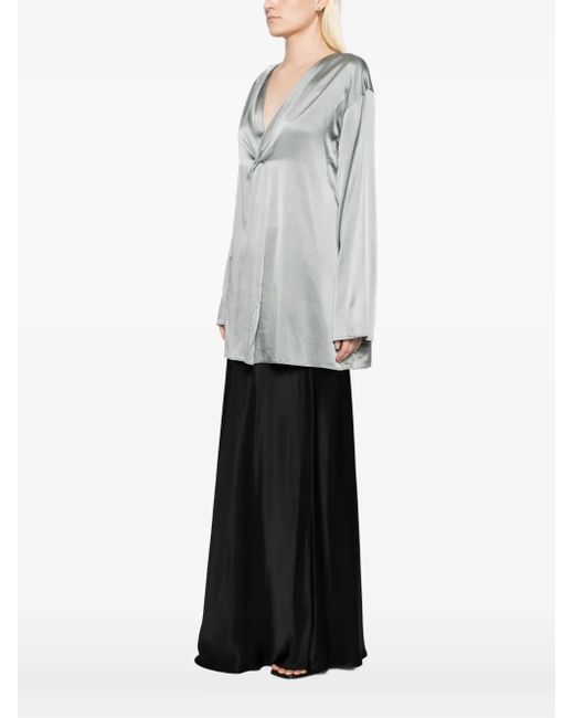 Ruohan Gray Knot Top