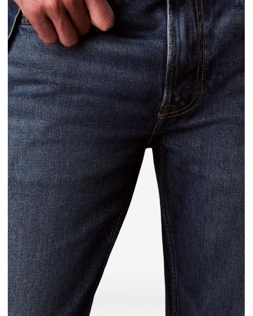 Calvin Klein Blue Logo-Patch Jeans for men