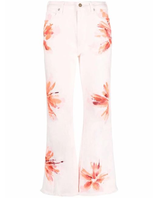 Alanui Pink Desert Island Flared Jeans