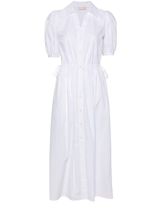 Liu Jo White Poplin Shirt Midi Dress