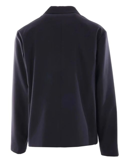 Marni Blue Logo-Embroidered Blazer