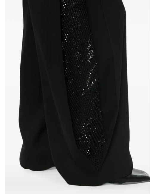 Giorgio Armani Black Sequin-Embellished Palazzo Pants