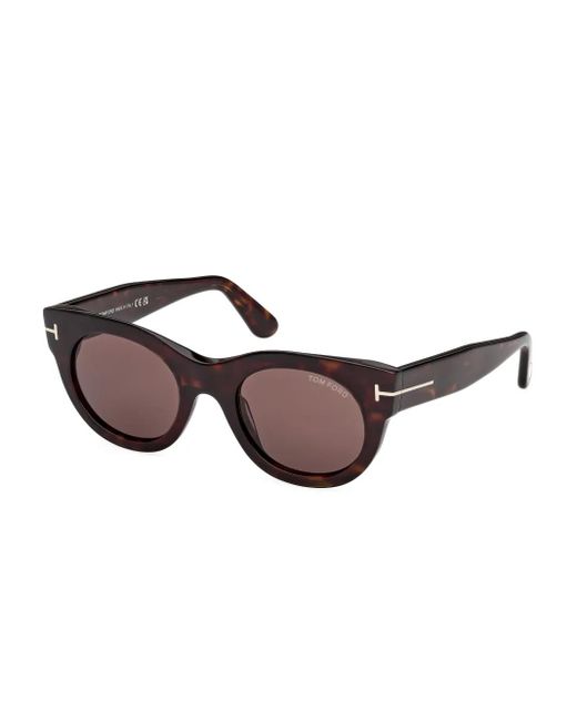Tom Ford Brown Cat-Eye Sunglasses