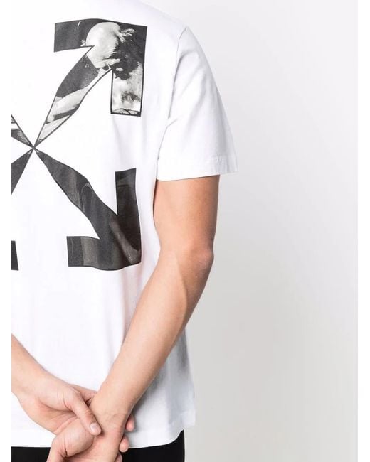 Off-White c/o Virgil Abloh White Caravaggio Arrow Short-Sleeve T-Shirt for men