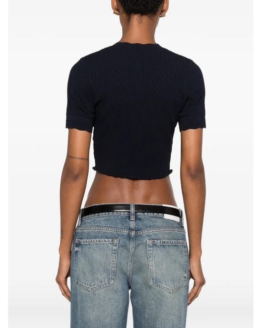 Sandro Cropped Vest in het Blue