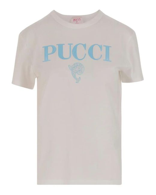 Emilio Pucci White Cotton T-Shirt