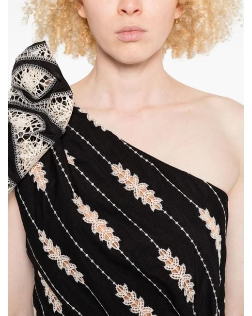 Johanna Ortiz Black Celestial Matter Mini Dress