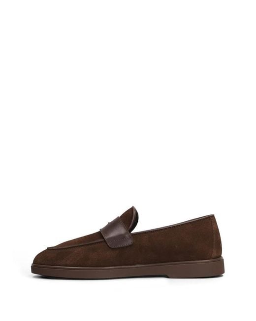 Giuseppe Zanotti Brown Suede Loafers for men