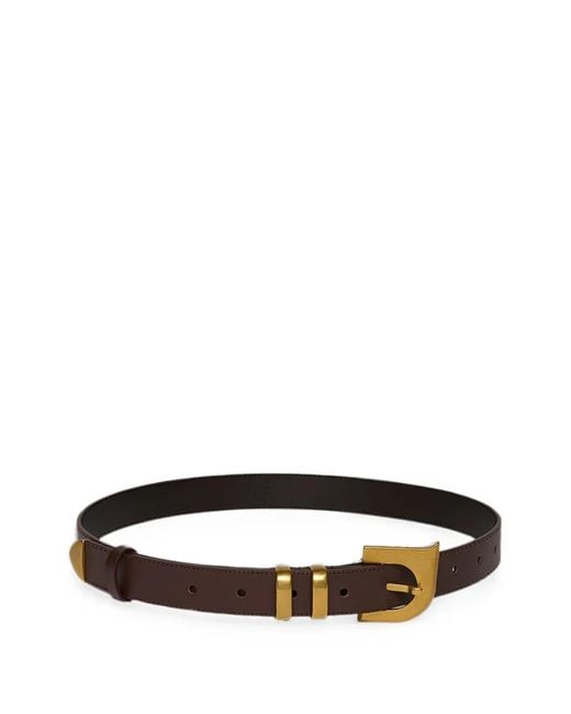 Nanushka White Ryker Buckle-Fastening Belt