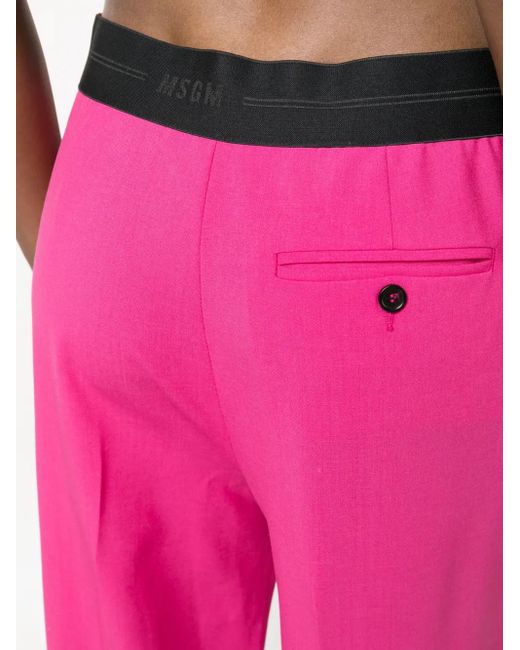 MSGM Broek Met Wijde Pijpen in het Pink