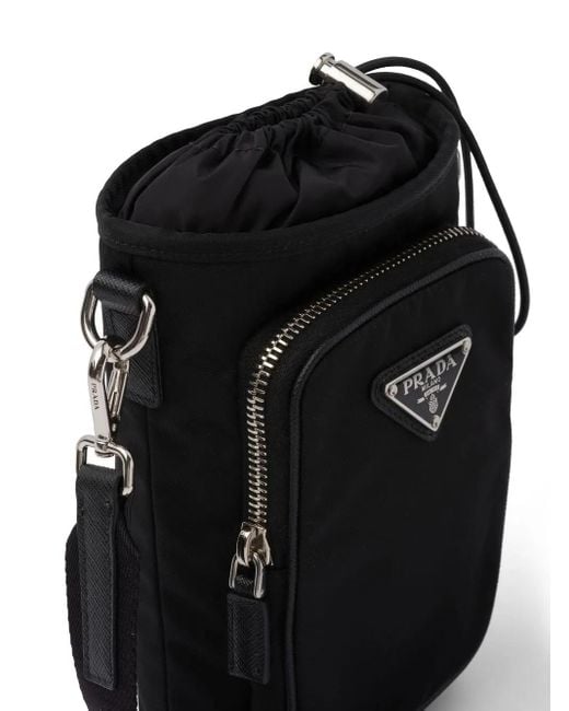Prada Black Cell Phone Holder Bags for men