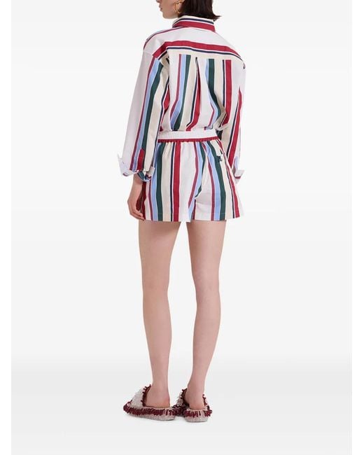 LaDoubleJ Red Striped Shorts