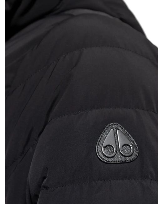 Moose Knuckles Gewatteerd Jack Met Logopatch in het Blue voor heren