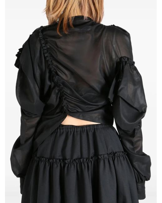 Ruffled blouse Comme des Garçons de color Black