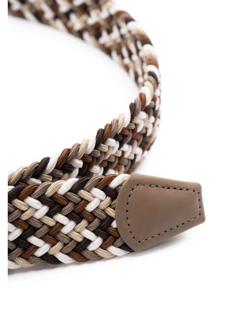 Andersons White Braided Belt for men