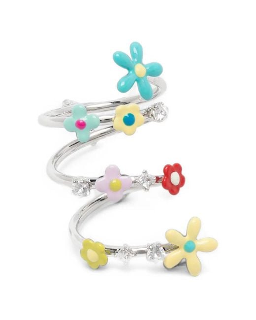 YVMIN White Gemstone Spiral Ring