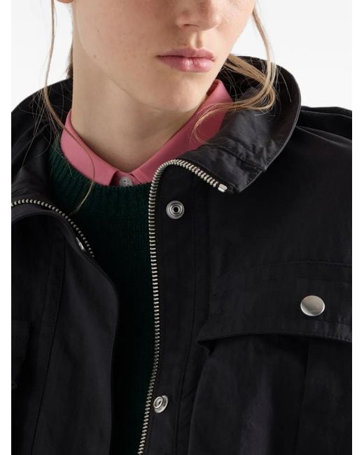 Prada Technische Stoffen Parka in het Black