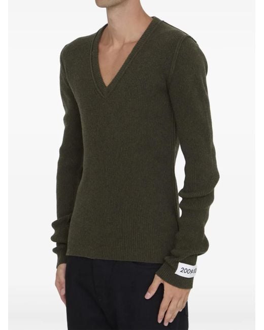 Dolce & Gabbana Green Logo Patch Jumper for men