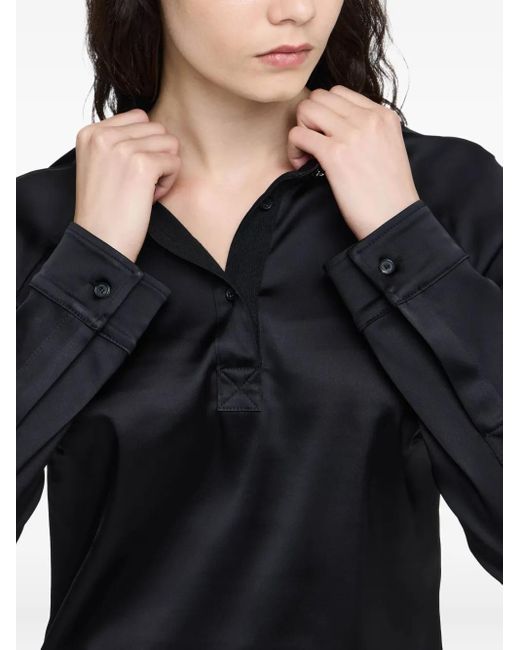 J.W. Anderson Black Satin Wrap Skirt