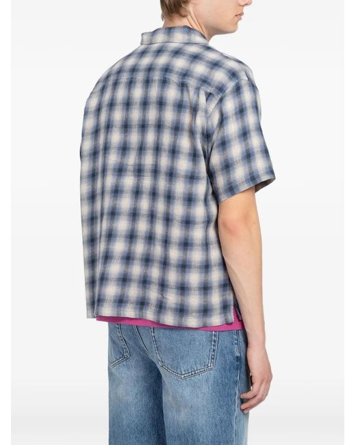 Stussy Blue Liam Plaid Shirt