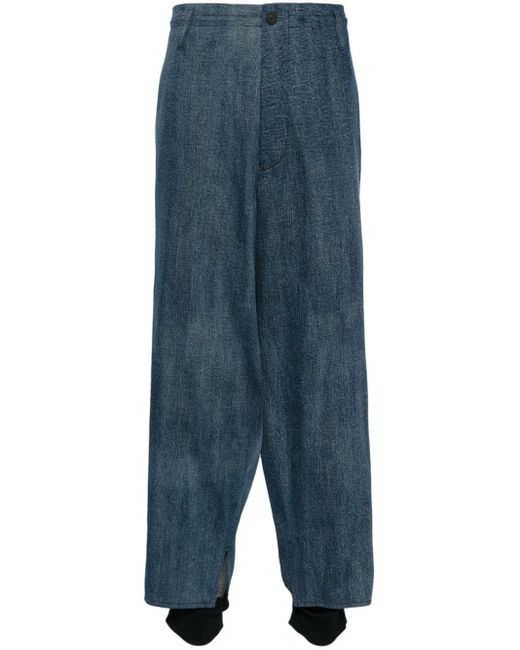 Pantaloni a gamba ampia di Yohji Yamamoto in Blue da Uomo