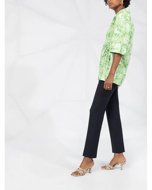P.A.R.O.S.H. Blue Tapered Leg Trousers