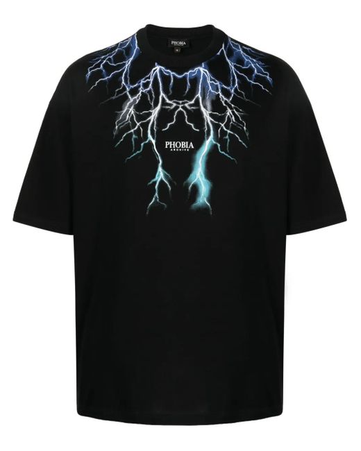Phobia T-Shirt Mit Blitz-Print in Black für Herren