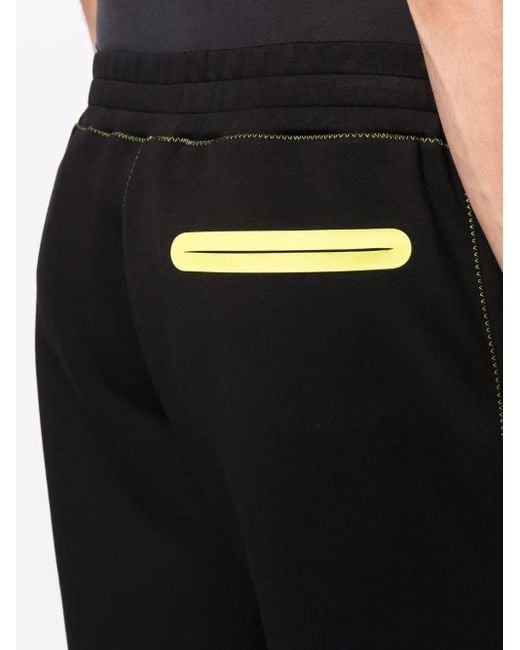 Moschino Black Logo-Print Track Pants for men