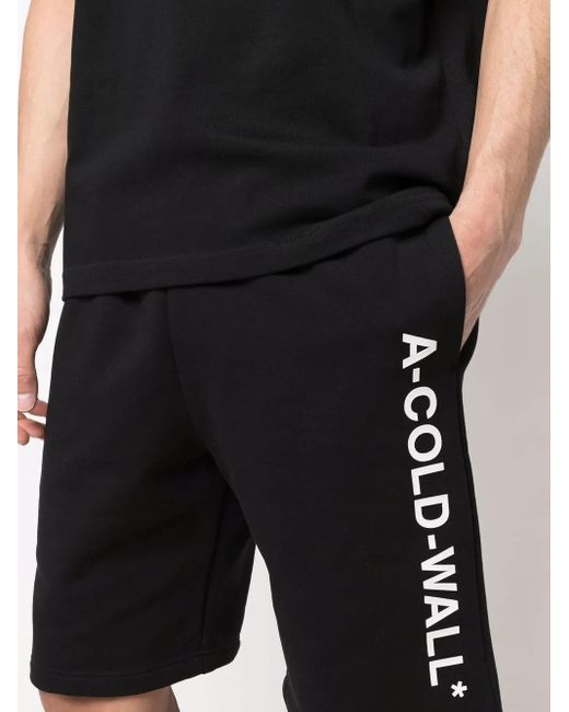 A_COLD_WALL* Black Logo-Print Track Pants for men