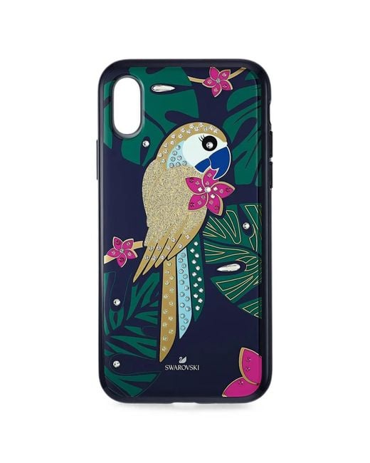 Swarovski Blue Parrot-Motif Iphone Xs Case